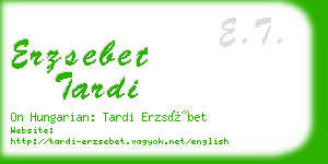 erzsebet tardi business card